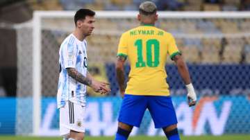 File photo of Lionel Messi and Neymar.