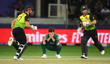 Shaheen Afridi of Pakistan reacts during the ICC Men's T20 World Cup semi-final match between Pakist