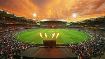 A general view during the 2015 ICC Cricket World Cup match between India and Pakistan.