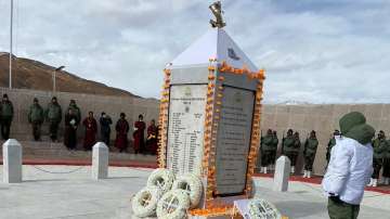 Rajnath Singh inaugurates revamped Rezang La war memorial in Ladakh 