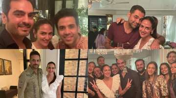 Esha Deol celebrates birthday with Tusshar Kapoor, Abhay Deol, Hema Malini & others in style; see pi