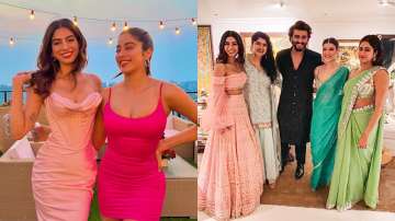 Janhvi, Khushi Kapoor ooze glam as they pose in pink for latter's birthday; Arjun Kapoor pens cute w