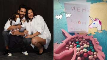 Neha Dhupia, Angad Bedi's daughter Mehr gets handmade birthday card from Inaaya