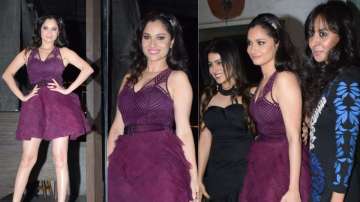 PICS: Ankita Lokhande throws bachelorette party, sizzles in wine coloured  dress