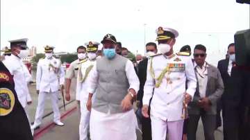 Defence minister Rajnath Singh commissions INS Visakhapatnam into Indian Navy