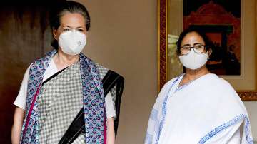 West Bengal CM Mamata Banerjee meets Congress Interim President Sonia Gandhi in New Delhi on July 28, 2021.