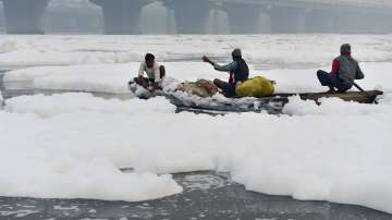 Chhath Puja: Delhi govt deploys 15 boats to remove toxic foam from Yamuna river