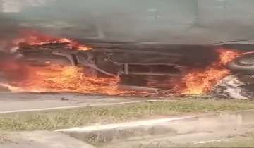 Andhra Pradesh: Six people killed in road mishap in Chittoor, car catches fire due to oil leak