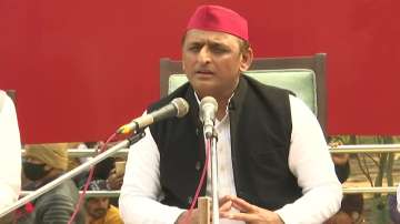 Samajwadi Party chief Akhilesh Yadav addresses press conference in Kannauj 