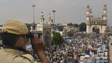 A view of Charminar in Hyderabad.
