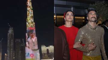 83: Deepika Padukone cheers for Ranveer Singh as film's trailer plays on Burj Khalifa. Watch video