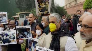 Amid the ongoing winter session of Parliament, the members of the ruling BJP party and the opposition took their fight outside the house.