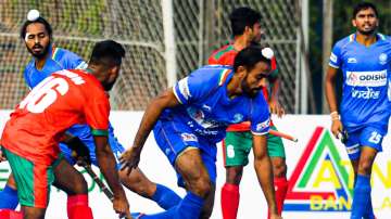 A moment from India vs Bangladesh match in Asian Champions Trophy 2021