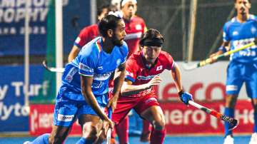 A moment from India vs Japan semifinal match in the Asian Champions Trophy 2021