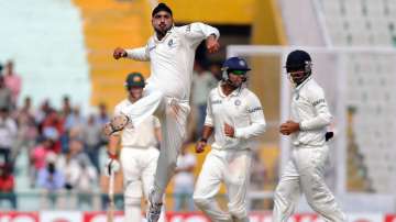 Harbhajan Singh of India celebrates after capturing the wicket of Marcus North. (File Photo)