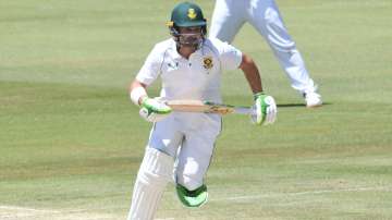 South Africa captain Dean Elgar taking a run in the first Test at Centurion
