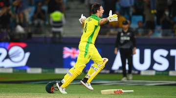 Mitchell Marsh of Australia celebrates following the ICC Men's T20 World Cup fina