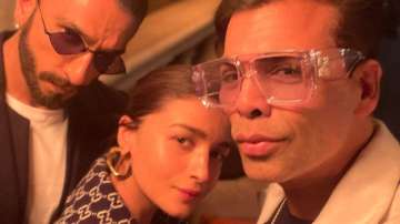 Karan Johar enjoys night out with 'Rocky Aur Rani Ki Prem' cast members Ranveer Singh, Alia Bhatt