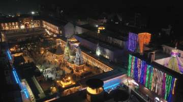 Aerial view of Kashi Vishwanath Dham, all set to be inaugurated by PM Modi.
