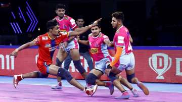 File photo from?UP Yoddha vs Jaipur Pink Panthers match in PKL 7.