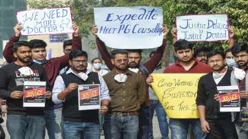 neet pg counselling 2021 resident doctors protest