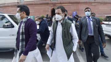 Congress leader Rahul Gandhi in Parliament.