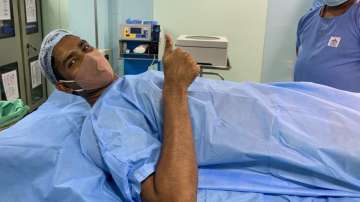 Achanta Sharath Kamal took to Twitter to share a photo of himself from the unnamed hospital in New D
