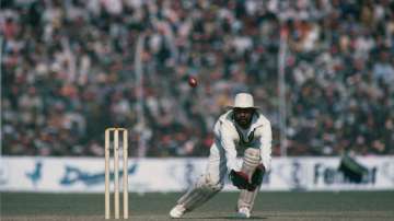 Syed Kirmani prepares to collect the ball during the 1982 Test match at Eden Gardens in Kolkata. 