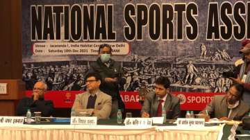 National Sports Assembly in progress in New Delhi on Saturday.