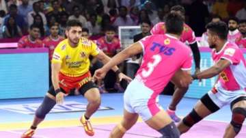 File photo from Gujarat Giants vs Jaipur Pink Panthers in PKL 7. 