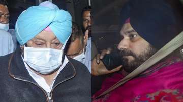 Former Punjab CM Captain Amarinder Singh (Left) and PPCC chief Navjot Singh Sidhu.