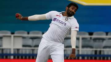 India's Jasprit Bumrah delivers a ball on day 2 of the 3rd Test