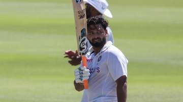 India's wicket-keeper batsman Rishabh Pant hits his first century against South Africa in Test crick