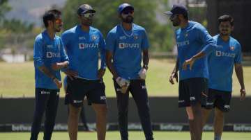 India cricket team during practice session ahead of 1st ODI against South Africa at Paarl.
