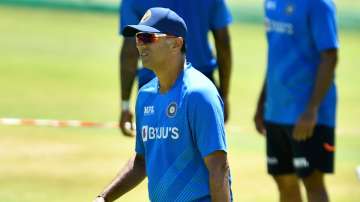 Rahul Dravid coaching Indian players in a training session during India tour of South Africa  