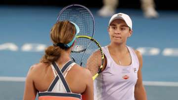 File image of Ashleigh Barty and Danielle Collins