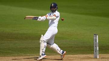 Ajinkya Rahane of India bats during the Reserve Day of the ICC World Test Championship Final.