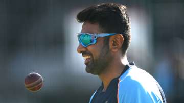 India bowler Ravichandran Ashwin pictured looking on during India nets against England.