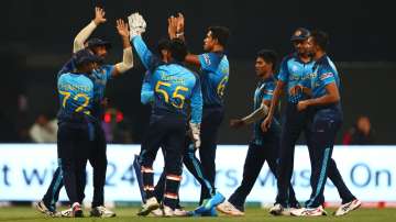 Sri Lankan players celebrating during a T20I match (File image)