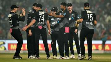 New Zealand cricket team during their tour of India at Eden Gardens. 