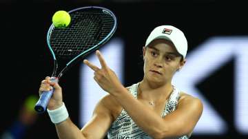 Ashleigh Barty of Australia in her Women's Singles Final match against Danielle Collins of United St