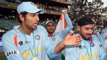 File Photo of Yuvraj Singh, Harbhajan Singh and Virender Sehwag.