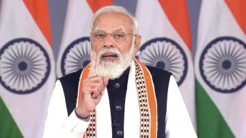 Prime Minister Narendra Modi greets the people of Manipur on their Statehood Day, via video coferencing, Friday, Jan. 21, 2022.