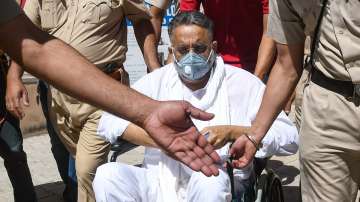 BSP MLA Mukhtar Ansari being produced in a Mohali court in a case related to extortion and criminal intimidation, in Mohali, Wednesday, March 31, 2021.