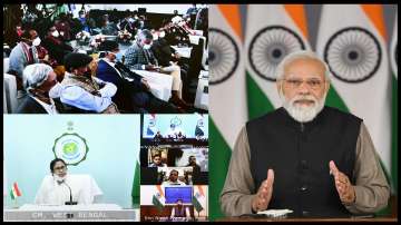 Prime Minister Narendra Modi along with West Bengal CM Mamata Banerjee virtually inaugurates the second campus of Chittaranjan National Cancer Institute in Kolkata via video conferencing.?