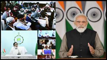 Prime Minister Narendra Modi along with West Bengal CM Mamata Banerjee virtually inaugurates the second campus of Chittaranjan National Cancer Institute in Kolkata via video conferencing. 