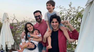 Kareena Kapoor shares picture of 'quadfather' Saif Ali Khan with his kids -- Sara, Ibrahim, Taimur a