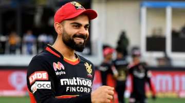 Former RCB skipper Virat Kohli shares a light moment after a match (File Photo)