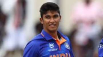 Kaushal Tambe in India Under-19 match during U19 World Cup 2022