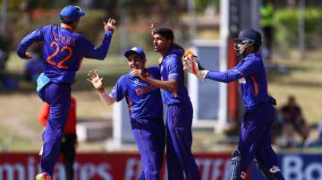 File photo of India U19 team celebrating after winning the semi-final 2 of the ICC Under 19 WC.